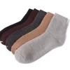 Wholesale of new autumn and winter Angora rabbit wool men's mid-calf socks, thickened solid color loop socks and warm cashmere socks details Picture
